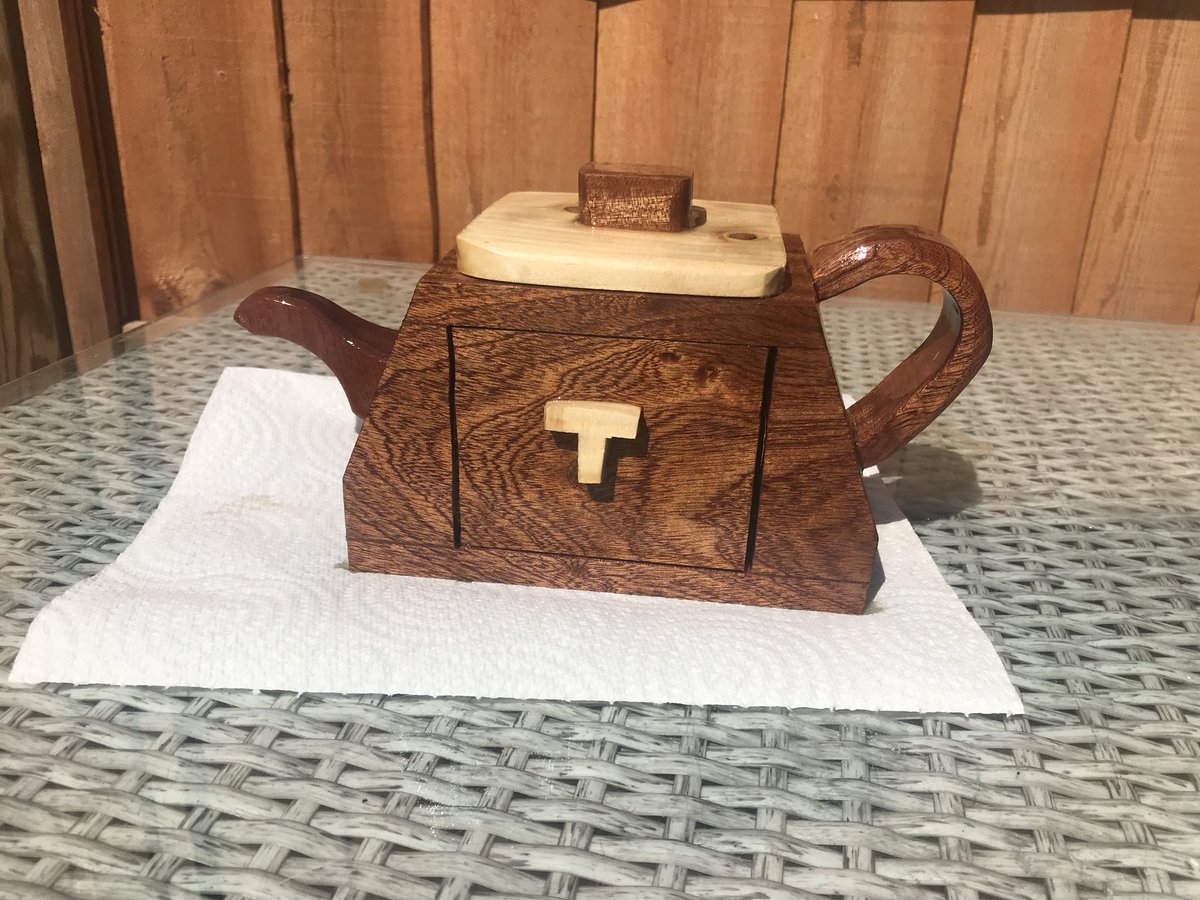 clocksncandles's tweet photo. Today’s finished project ready for our stall this weekend at the @NorthLeedsFood festival a #handmade trinket box teapot. #nlff https://t.co/5A7mcWgz4a