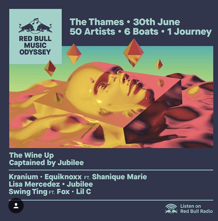therealkranium's tweet image. This week In London I am performing on The Thames madddd🔥🔥 @RedBullMusicUK #SoldOutEvent