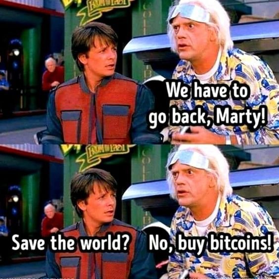 IamCryptoApe's tweet photo. What would you do if you can go back in time?  #bitcoin #cryptocurrency #fomo #fud #btfd #cryptomemes #cryptotrading #crypto #memes @CryptoMemes https://t.co/SkMipfw2DZ
