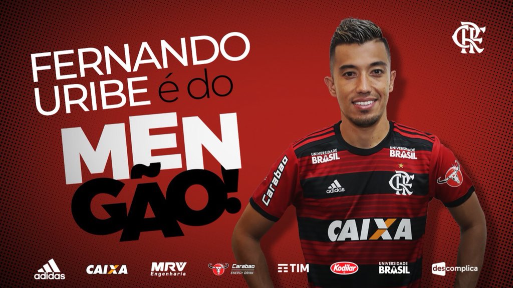 Então... bienvenido! Fernando Uribe é o novo atacante rubro-negro! O colombiano estava no futebol mexicano e agora é Mengão! #BemVindoUribe