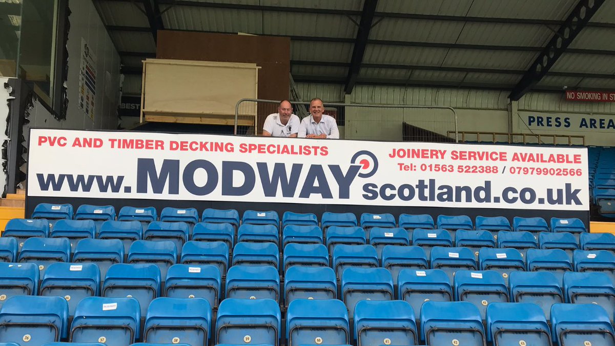 ray_montgomerie's tweet photo. Great to see David from #MODWAY taking out his advertising package ⁦@OfficialKillie⁩ again for this season. A good @KILLIE man. Your support is greatly appreciated. #WE R KILLIE 👏⚽️💙 https://t.co/IqlAoYsRR7