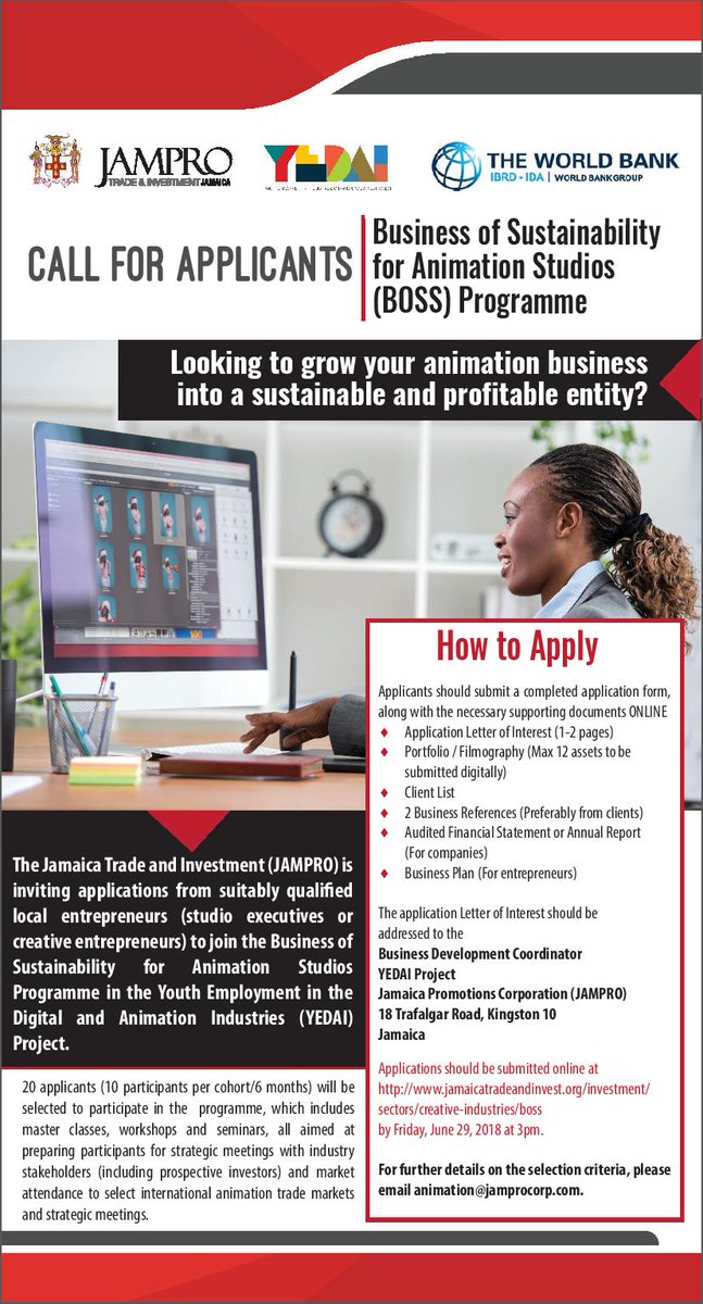 Jamprocorp's tweet photo. Apply NOW to the #BOSSProgramme! https://t.co/68gOo45p7U #creatives #film #animation https://t.co/KODhFGS9Ur