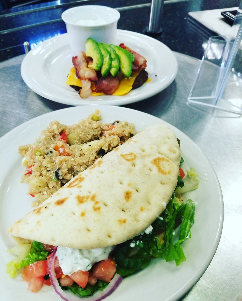 Chef_BlackBeard's tweet photo. Today's Lunch At the Sterling Regional Medical Center! Gyros with Mediterranean Quinoa Salad and Ham & Broccoli Cheese Soup! Also Try Our Keto Double Bacon Cheeseburger with Cottage Cheese! Come get it while it's hot!
#chefblackbeard #ketodiet #peaceloveandbacongrease https://t.co/DkmfouLbbo
