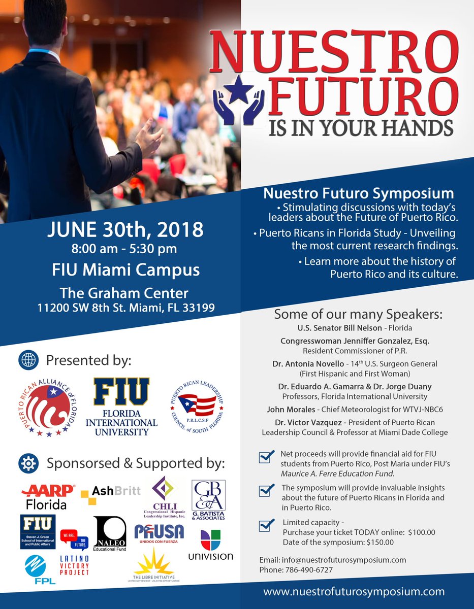 Latin2Latin's tweet photo. This Saturday, June 30th, we will explore the future of Puerto Rico at the @NuestroFuturoFL symposium. Notable speakers include Senator Bill Nelson and Congresswoman Jenniffer Gonzalez. Be sure to use promo code “L2L” to save 15% checkout! https://t.co/TizQiD1ViR