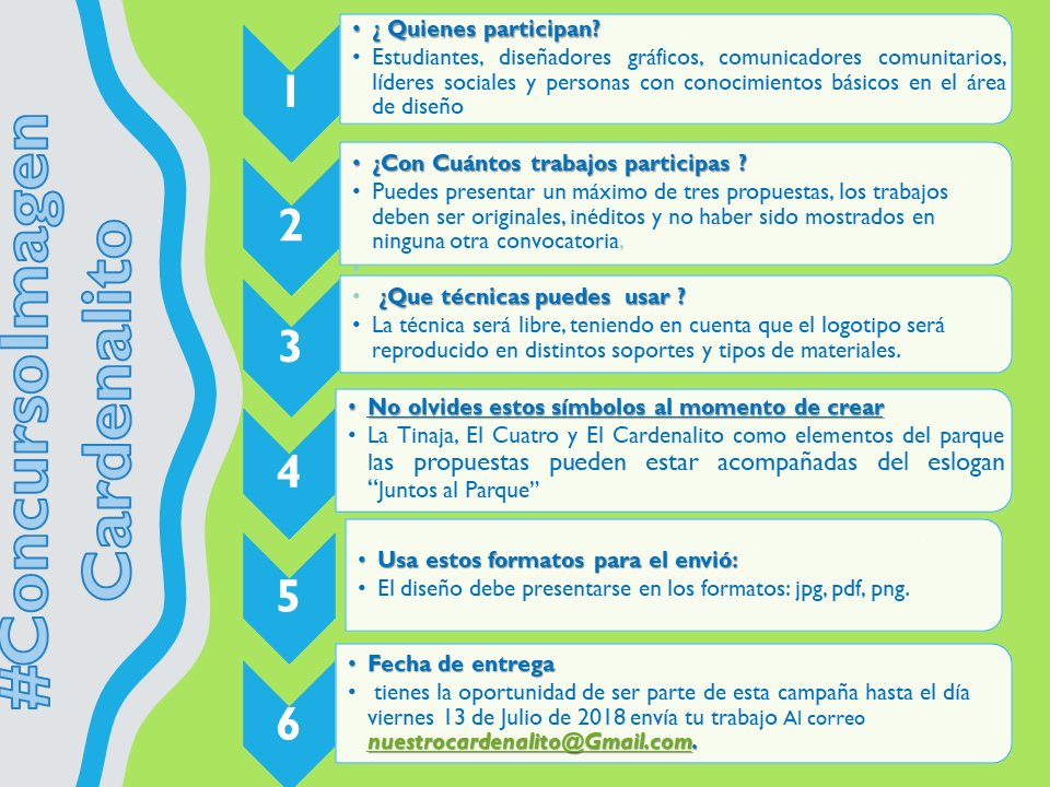 LuisanaPress's tweet photo. Convocamos a todos los amantes del diseño gráfico a participar en la producción de la imagen del Parque @Cardenalito_  para promover la identificación cultural de nuestro municipio Iribarren #JuntosEsPosible https://t.co/yoFalyJFjs