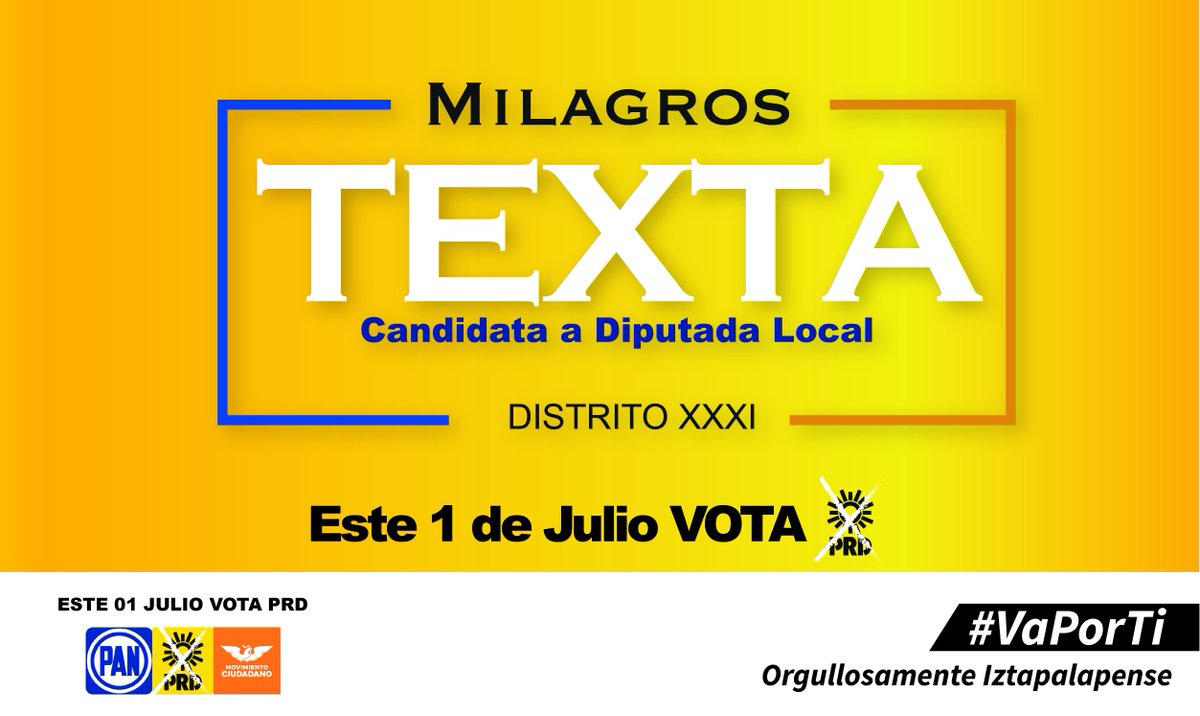 MilagrosTexta's tweet photo. Este 1 de Julio #VaPorTi

👉🏻👉🏻https://t.co/VhaW9Ts3xb👈🏻👈🏻

#VotaPRD #vamosjuntos #iztapalapa #IzquierdaSi #IzquierdaHoy #Texta https://t.co/ZGPBGLRCEt