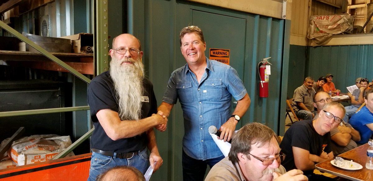 Many thanks to #AlroSteel for the complimentary luncheon today. And many thanks to a couple long time employees for their loyalty and service! Just about 50 years total service here! #Manufacturing #HonoredEmployees #GratefulCompany