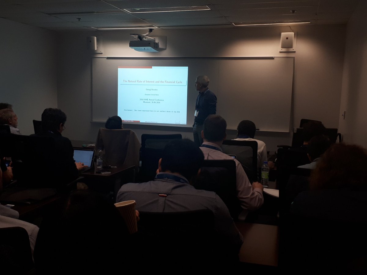 iaae2018's tweet photo. "The natural rate of interest and the financial cycle" by Georgi Krustev (European Central bank) #iaae2018 https://t.co/3zsPwlwYAj