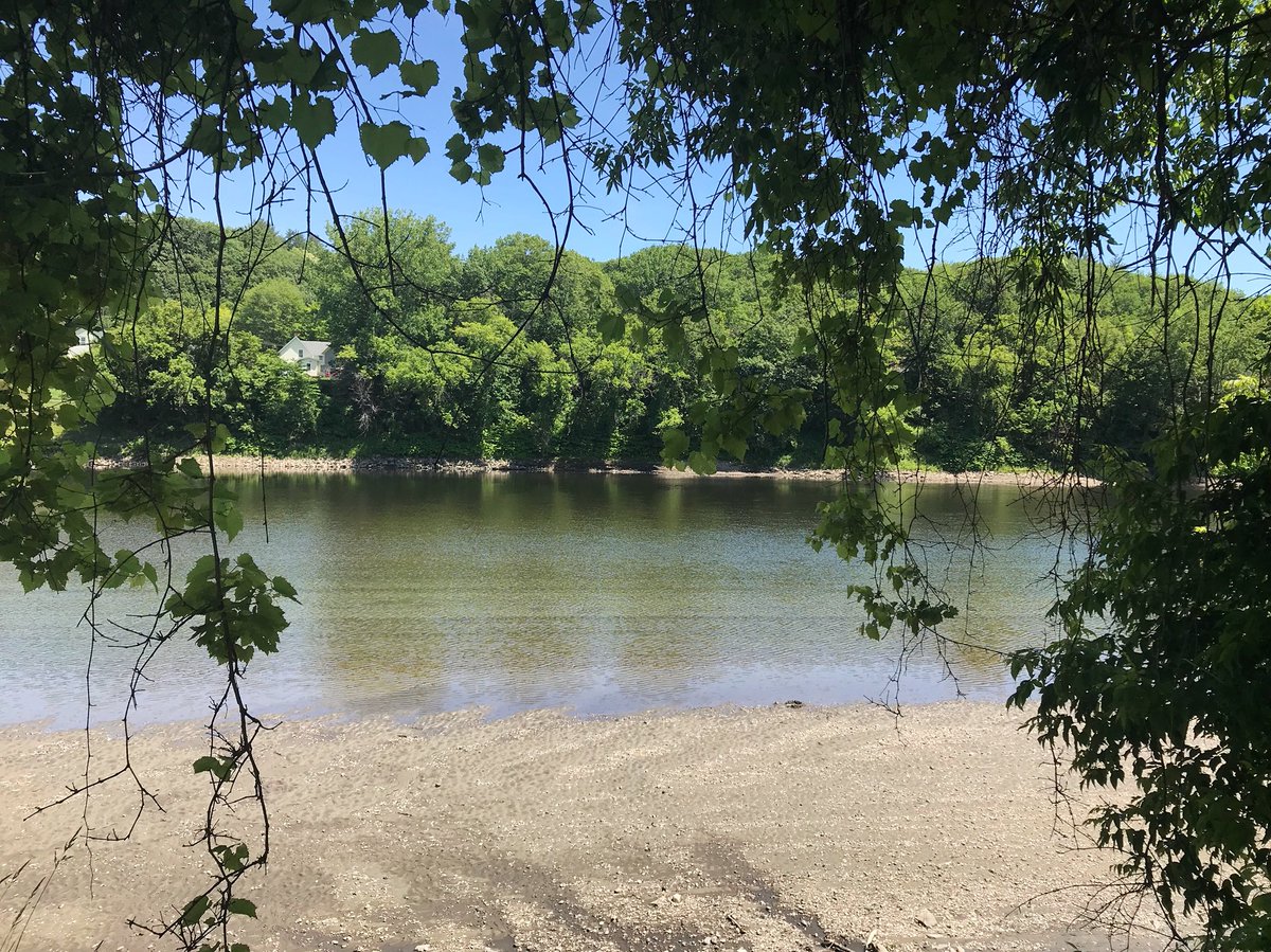 A view of the Connecticut river on a warm, bright day.