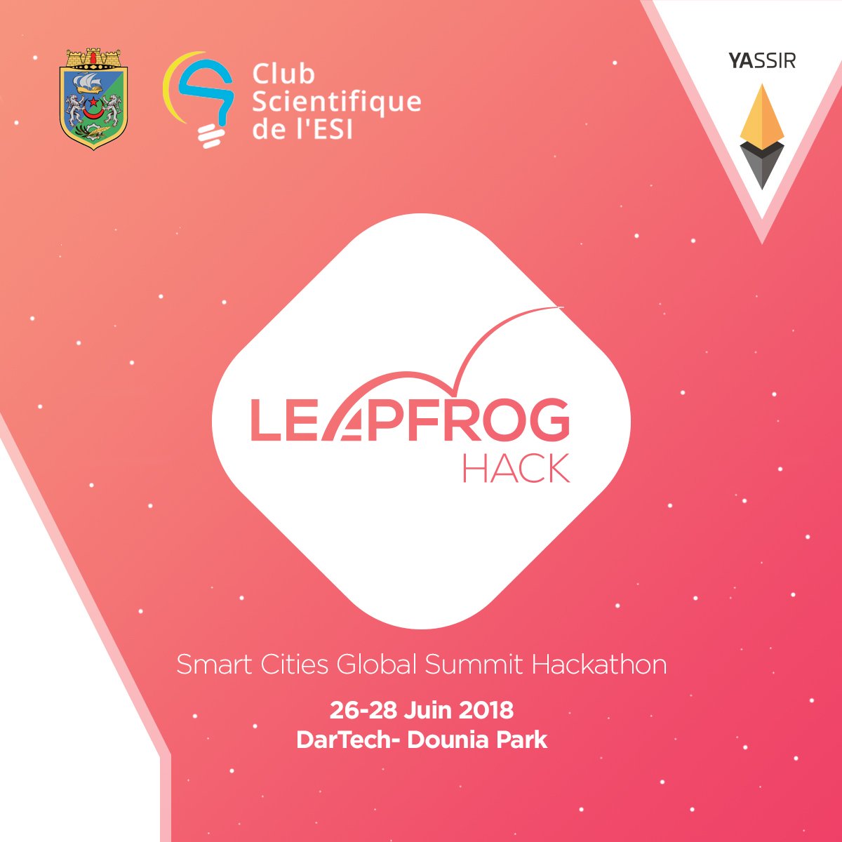 Nous sommes fières d'annoncer que YAssir est partenaire et sponsor de l’événement phénoménal le Hackathon🔬. Notre objectif est d’habiliter et d’encourager les développeurs et l’étudiant Algérien 🇩🇿. Nous croyons en vous , vous êtes l'avenir ! ✊