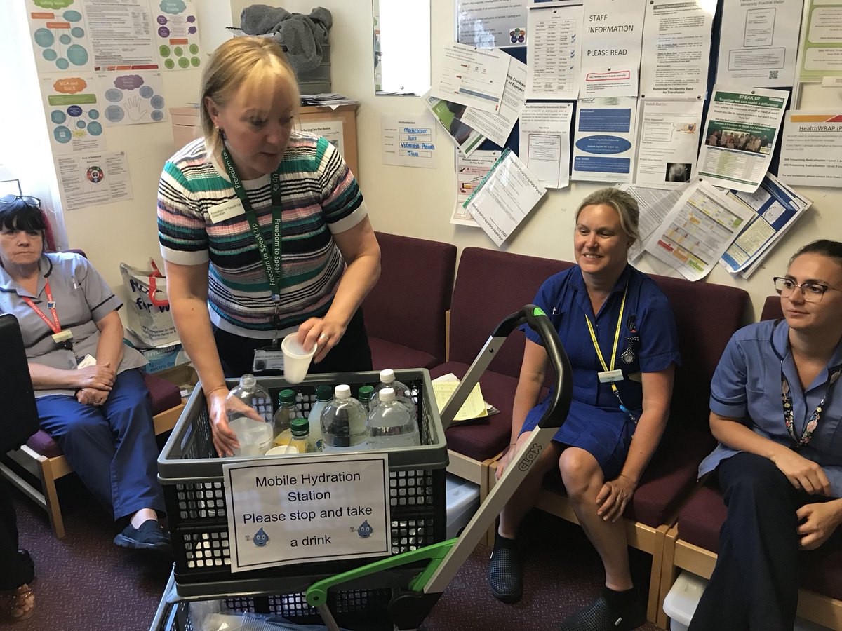 JMichaelNHS's tweet photo. @QAHospitalNews couple of pics of some of our staff taking a few minutes to rest their feet & grab a drink from today’s mobile hydration station on the road #supportingourstaff #smallthingsmeanalot #hydration https://t.co/lCWymkgSZI