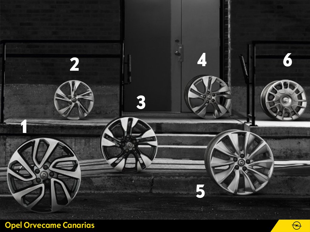 OpelCanarias's tweet photo. Si tuvieras que elegir unas llantas para tu #GrandlandX, ¿cuál elegirías? Nuestra favorita es la número 1 😊 #Opel #Canarias #Llantas https://t.co/QX5fKScVsc