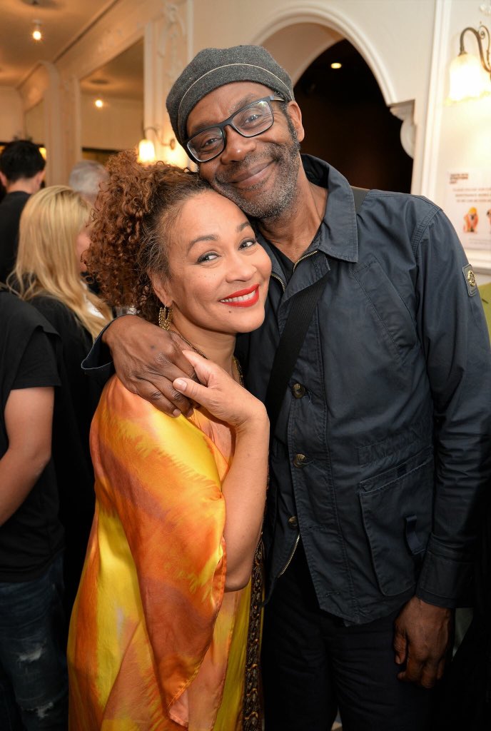 The big man came to our Press Night #Shebeen @stratfordeast So generous as well about our production, watch me beam @LennyHenry