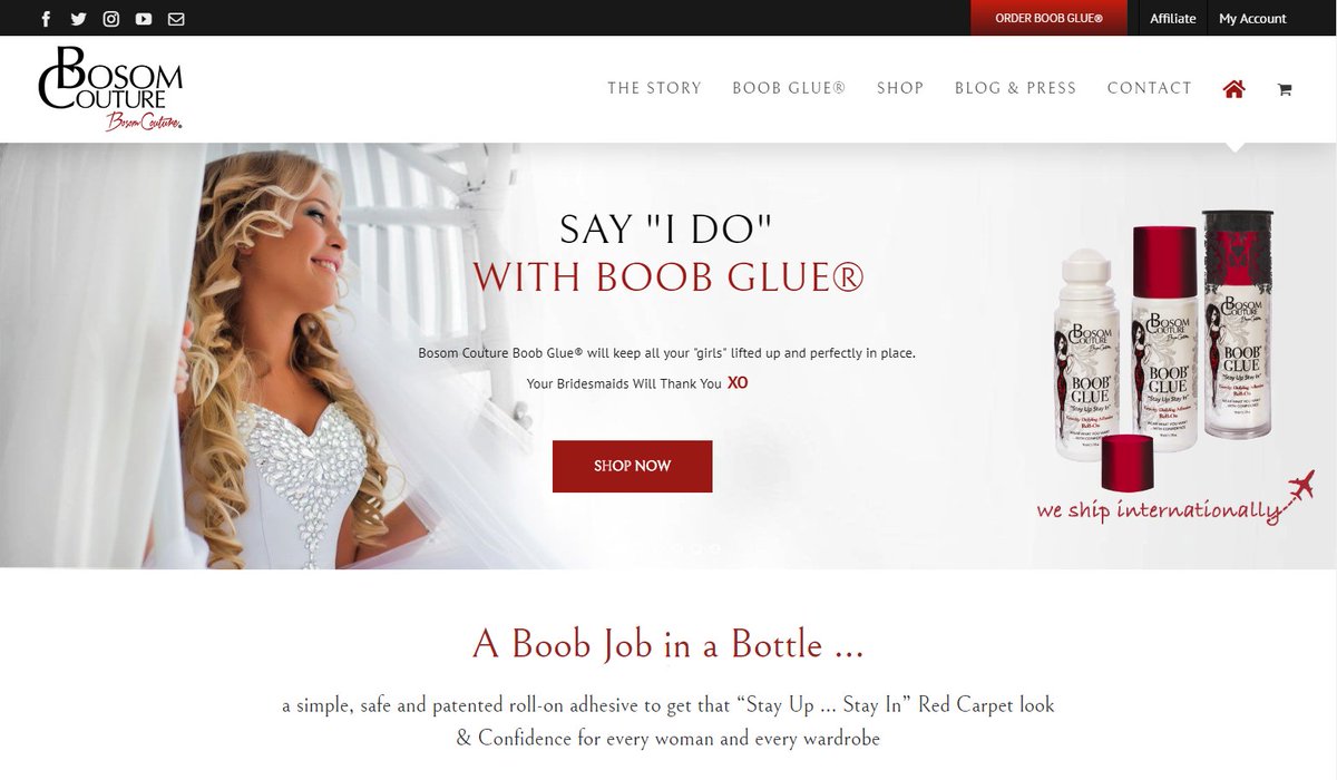 1ezwebdesign's tweet image. 1EZ Consulting Latest Success - Boob Glue by Bosom Couture | Instant Breast Lift in a Bottle, Buy Now @ bosomcouture.com - Orange County Web Design by 1EZ Consulting visit us @ 1ezconsulting.com

#WedDesign #WordPressWebDesign #InternetMarketing #1EZConsulting