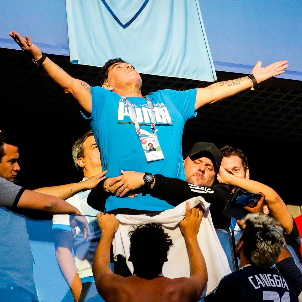 マラドーナ氏 アルゼンチンの勝利で大興奮