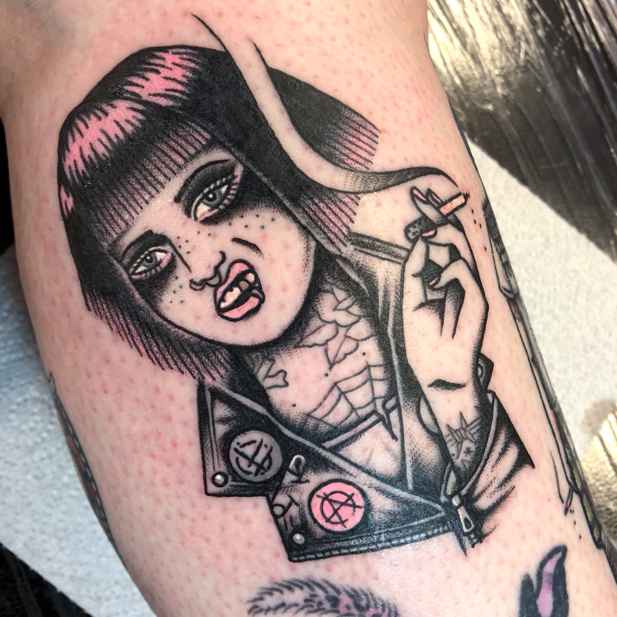 For studio sister Olivia, based on one of my paintings. Featuring <a href="/FUCKEDUP/">Fucked Up</a> pin really fun one.