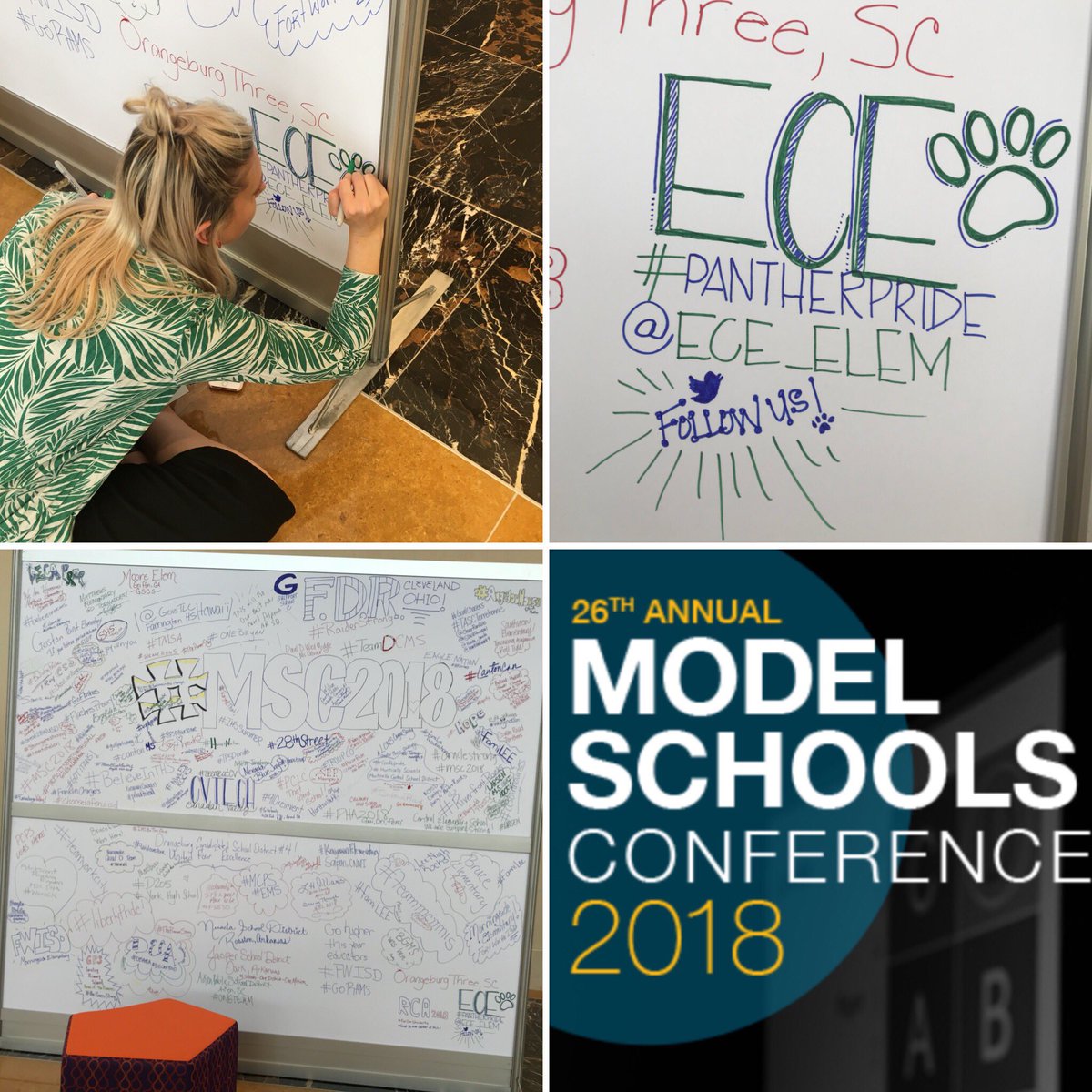 GiannaCondeluci's tweet photo. “Sharing our Vision” on the @MSC2018 #creativeboard 💙💚 @ECE_ELEM @RigorRelevance https://t.co/FU5cjASIqG