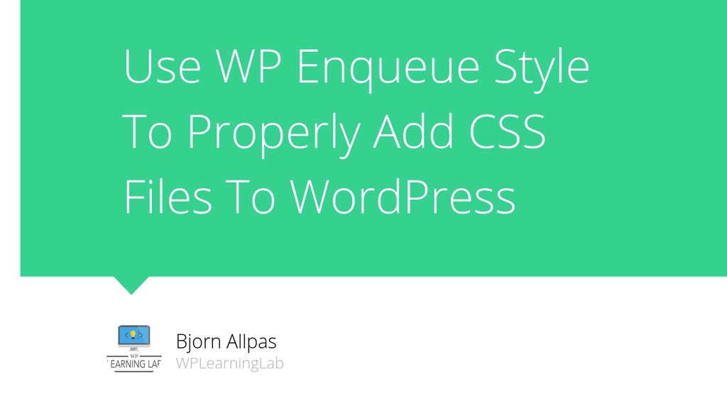 WPLearningLab's tweet photo. Use WP Enqueue Style To Properly Add CSS Files To WordPress https://t.co/tb0YFt94rt #wordpress #tutorial #wplearninglab https://t.co/OCQQnCQqhX