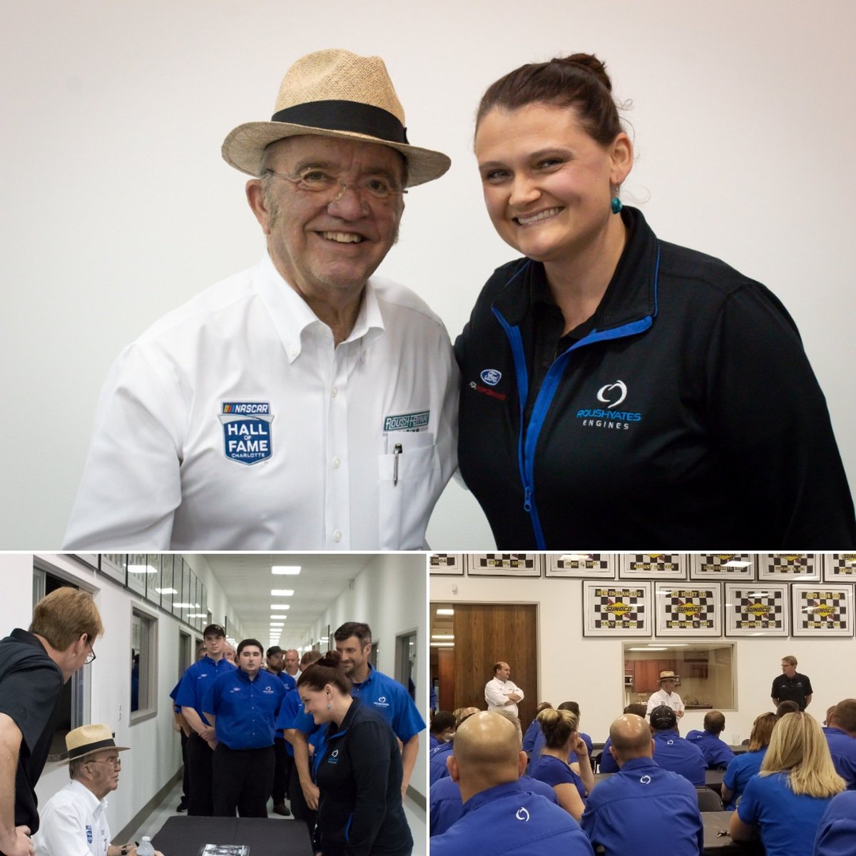 Both of our incredible founders are officially in the <a href="/NASCARHall/">NASCAR Hall of Fame</a> of Fame! Such a special time celebrating w/Jack Roush today <a href="/roushyates/">Roush Yates Engines</a>. He's so humble &amp; personable, even after 31 years of <a href="/NASCAR/">NASCAR</a> success. Feels surreal to be a part of this! #nascardreams #thisismyjob #dreamjob