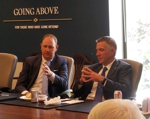50_statenews's tweet photo. Vermont's @GovPhilScott joined the R side of the #50StateTeam with co-founder Phil Cox for a luncheon hosted by the great folks @USAA to talk jobs, education, and public safety in Vermont. https://t.co/MF7kpni2n1