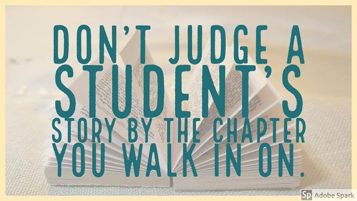 leeannjung's tweet photo. Don't judge a student's story by the chapter you walk in on. Via: @JeffNelsonTLI https://t.co/xCQawVITOR