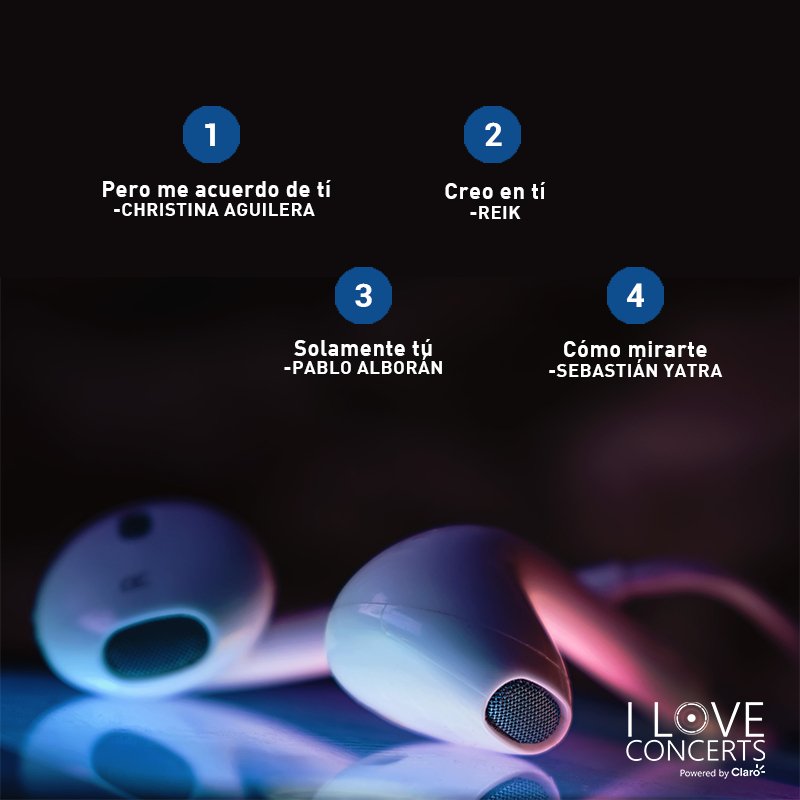 ILoveConcerts's tweet photo. ¿Cuál es la canción de amor con la que te identificas más? https://t.co/b14YSIV2KE