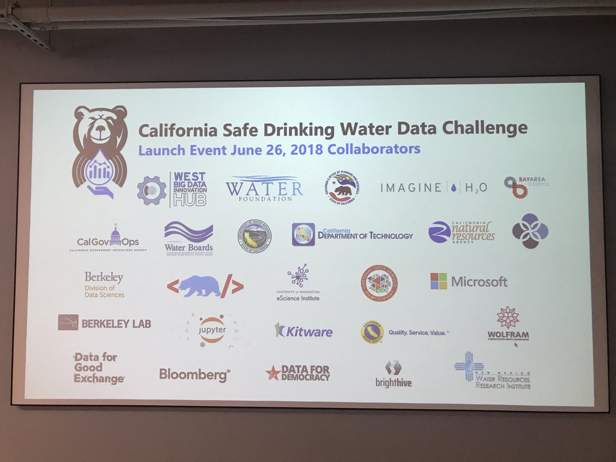 CivicNinjas's tweet photo. Great start to #CAWaterDataChallenge! Congrats to @mmlee and the rest of the team. We were honored to be part of the launch! https://t.co/kQxfG21c9F