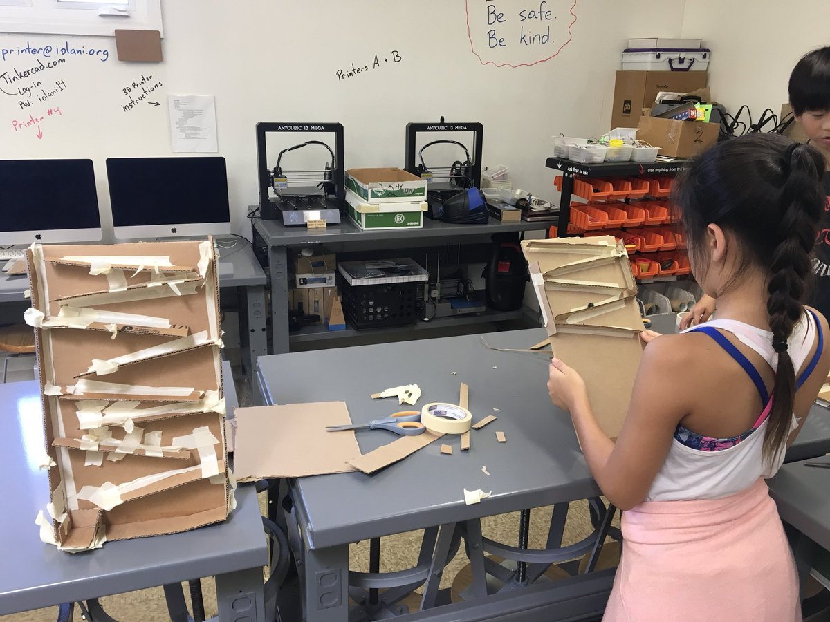 IolaniLSFabLab's tweet photo. Day two of the marble run challenge
The designing, making, improving continues...
#makered
#makeredspace
#elemaker
#STEMed https://t.co/ImOmnZrwAN