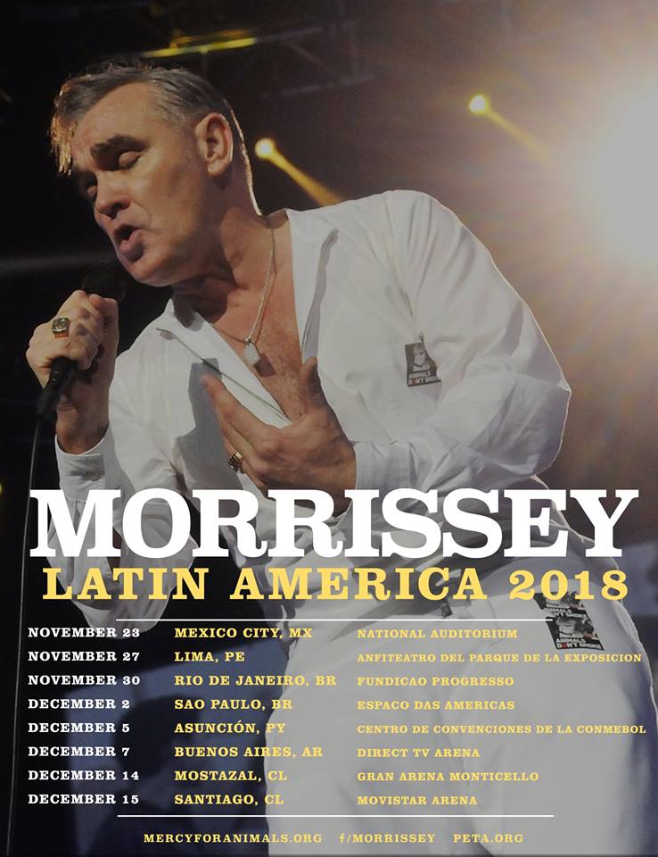 ElOtroRockRadio's tweet photo. #LasOtrasNoticias Bienvenido sea MORRISSEY a nuestra #Latinoamérica #Morrissey #LatinAmericaTour2018 @officialmoz #México #Perú #Brasil #Paraguay #Argentina #Chile #ElOtroRock #Contracultura #MúsicaSinReglas #FuckTheSystem @peta https://t.co/JGisNe0V4y