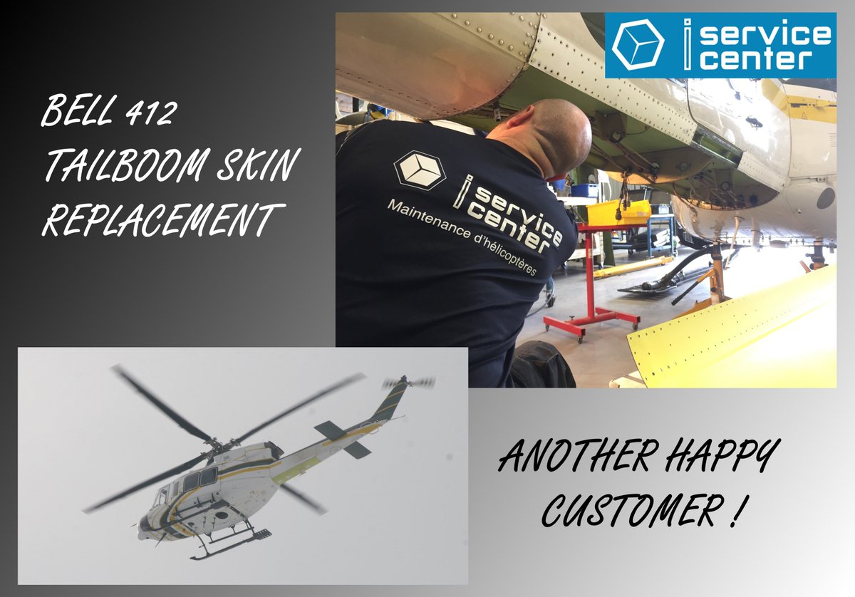 ISC_heli's tweet photo. Brand new tailboom skin on this beautiful #bell412 !
Contact us to find out about our structural repair capabilities.
@BellFlight #bellmedium #aircraftstructures #helicopter https://t.co/RcUa7D65GZ