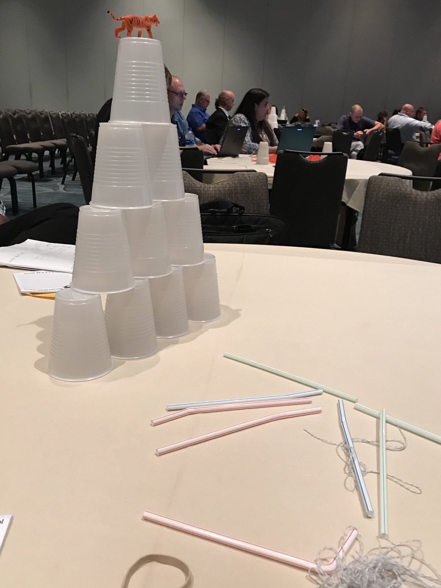 wglisson_LCMS's tweet photo. Having fun building with a team...and NO hands. #MSC18 #LCMScougarstrong https://t.co/olXCJ2glHO