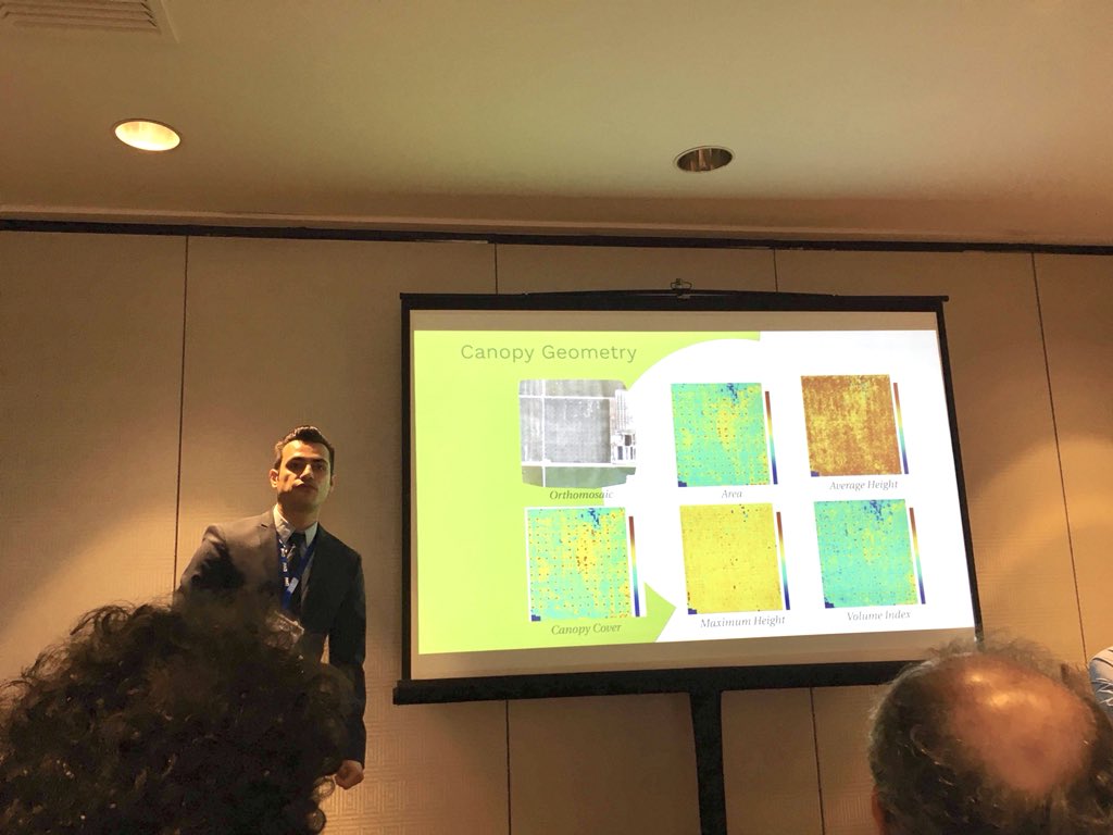 alirezapourreza's tweet photo. Talked about analysis of tree canopy geometry using #VirtualOrchard technology at the International Conference on Precision Agriculture in Montreal. #ICPA2018 https://t.co/9Z1odSDrQa
