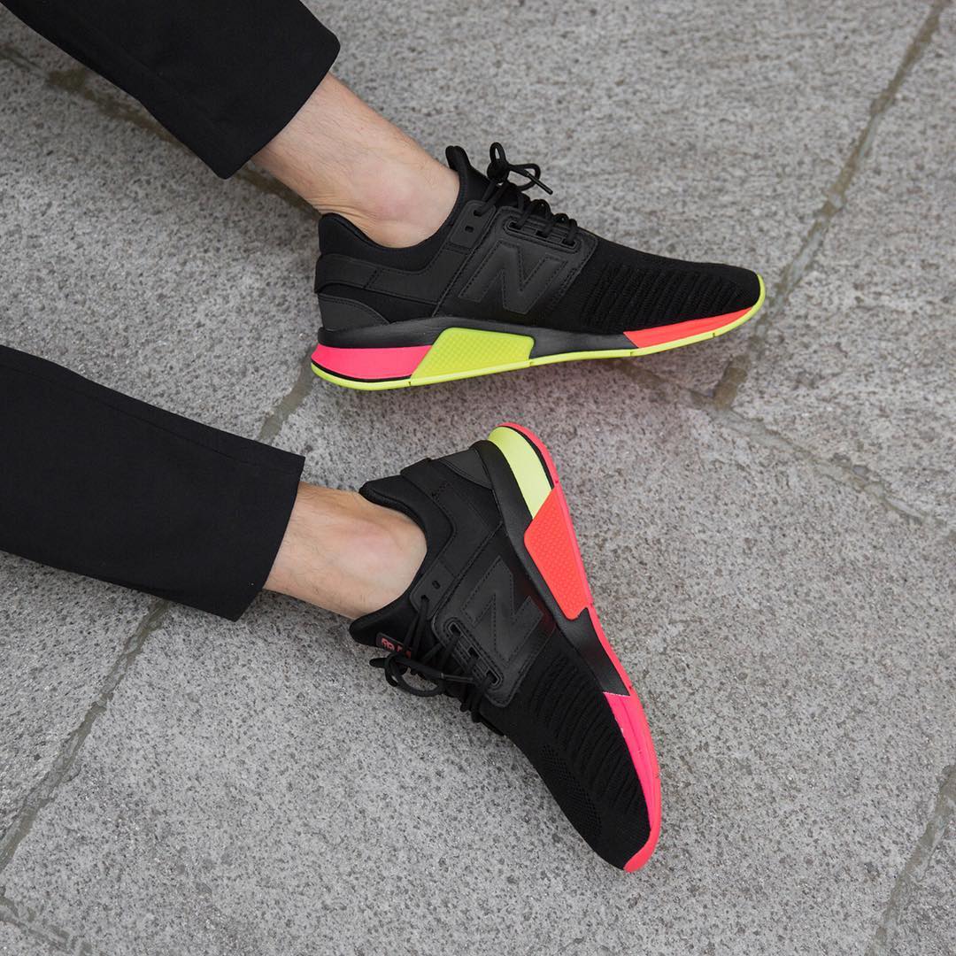 new balance 247 black solar yellow