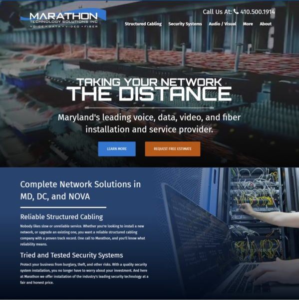 AdvantageIM's tweet photo. We always enjoy taking unique approaches to #WebDesign when appropriate. For this client, we included a full width #video banner background and (we think) it turned out great!

Check out the new @MarathonTechInc website here: https://t.co/7SLHDUb7iL

#webdev #design #seo https://t.co/KBl00L1DEf