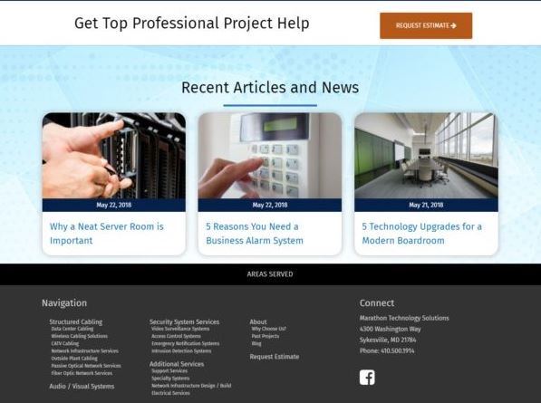 AdvantageIM's tweet photo. We always enjoy taking unique approaches to #WebDesign when appropriate. For this client, we included a full width #video banner background and (we think) it turned out great!

Check out the new @MarathonTechInc website here: https://t.co/7SLHDUb7iL

#webdev #design #seo https://t.co/KBl00L1DEf