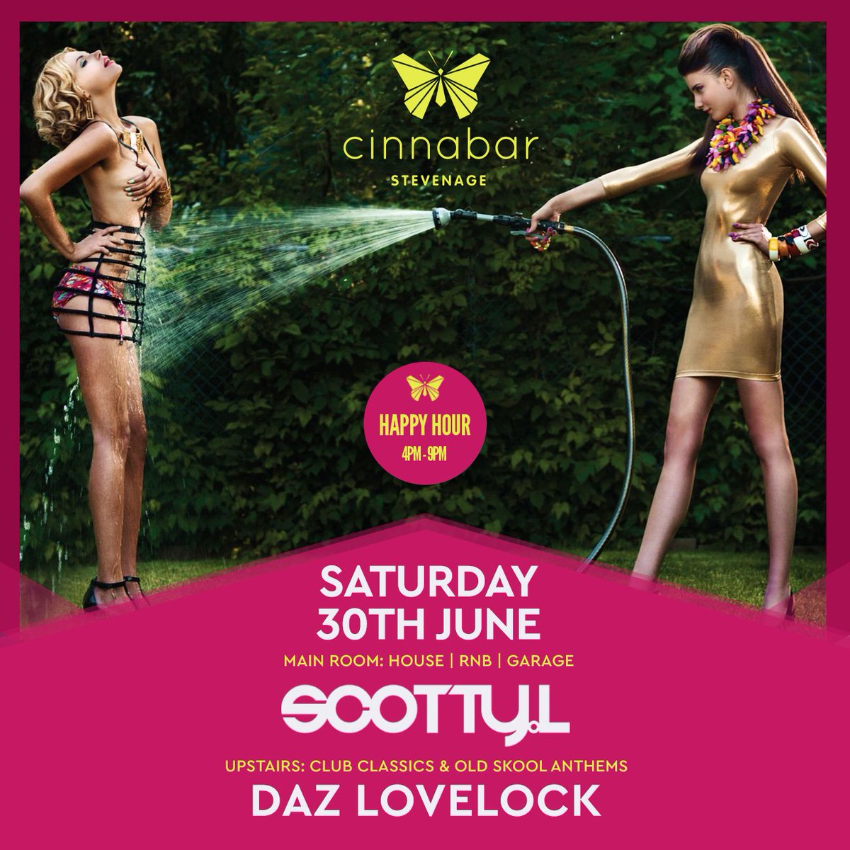 This Saturday.. 

Catch <a href="/ScottyLDj/">Scotty L™</a> in the Main Room playing all things House, RnB + Garage with <a href="/dazlovelock/">Daz Lovelock</a> Upstairs! 🎶

We kick things off from 10pm through until 3am! 

For Tables/Birthdays: 01438 340202 📲