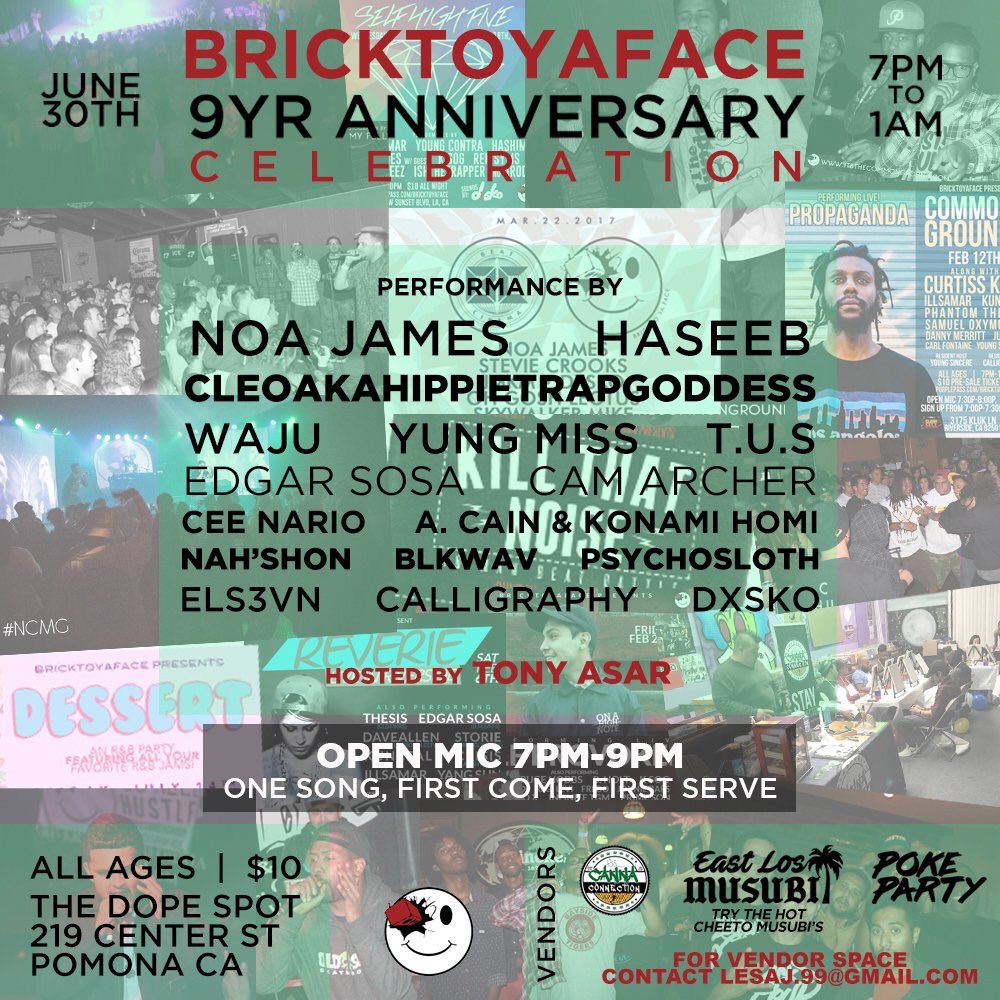 TheUpperSquad's tweet photo. To all of our friends in I.E and to the loyal ones that are willing to travel to Pomona, this is going to be a beautiful event with some of the most talented artists I’ve ever met💜💜 #TUS @BrickToYaFace @NoaJames https://t.co/2W1fIz2JBR