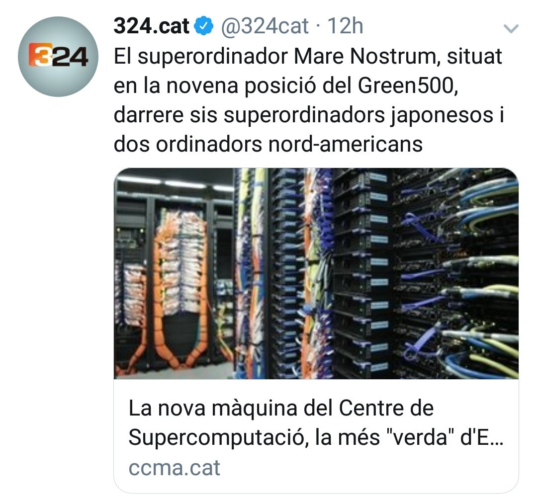 #Catalunya segueix liderant en investigació i tecnologia. Un talent extraordinari al servei de les persones i el país: felicitats <a href="/vallhebron/">Vall d'Hebron</a> i <a href="/BSC_CNS/">BSC-CNS</a>!