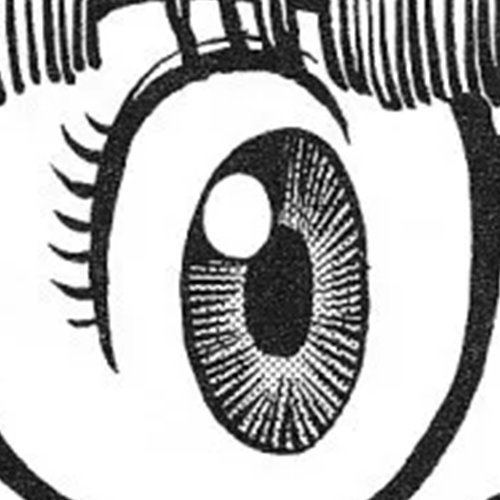From far away, Arale& #39;s eyes look simple and cartoony. But the closer you look, the more you see that they& #39;re actually rich in dimension and texture. These details don& #39;t punch you in the face. They invite and reward closer inspection. You can frolic in them!  #Toriyama   #鳥山明