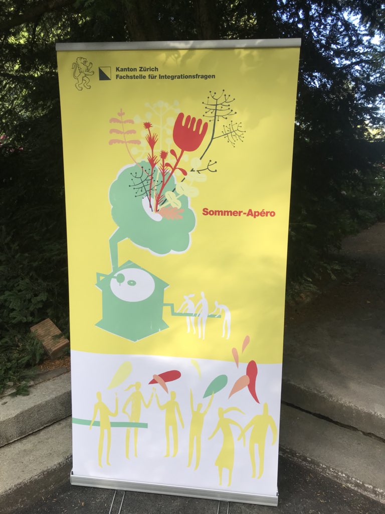 CapacityZurich's tweet photo. We look forward to this summer apéro from the @KantonZuerich Fachstelle für Integrationsfragen every year. It is our summer highlight as we get to meet all the wonderful individuals leading the way for a more inclusive Switzerland. 🙏🏾🎈👏🏿🖤🇨🇭 #capacity2018 https://t.co/DSjhoSV6oJ