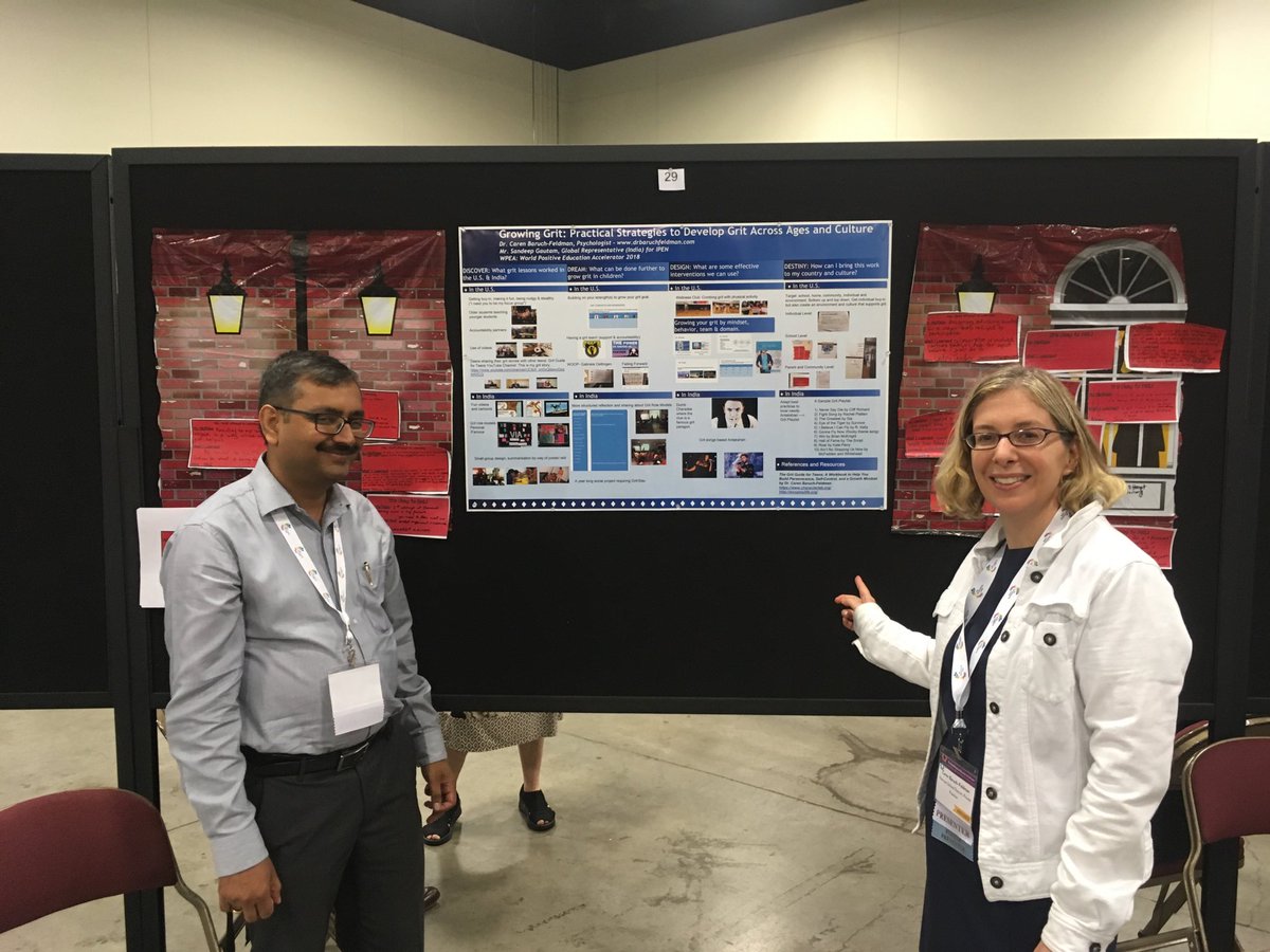 carenfeldman's tweet photo. At #WPEA at my poster presentation on Growing Grit in US and India with @sandeepgautam84 in Texas. So excited to share FAIL (first attempt in learning) with participants. #Posednet #Weflourish @BeccaComiz https://t.co/Q2hOMJFmun