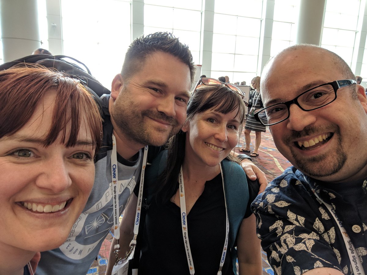 a_spector's tweet photo. L'equipe #recitqc et #csrdn and @CSRiversideSB à #ISTE18! @sedeschamps @sandralaine @coutleea @recitqc #pd #mypeeps #selfie https://t.co/SEG1lHcO9M
