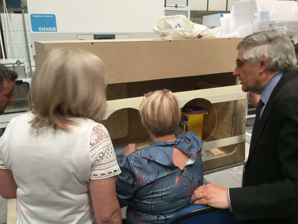 danielphutton's tweet photo. Exciting visit to @EnvairLab with pharmacy colleagues to see isolators and trial our mock up / make tweaks #humanfactors Isolators are where are fab team produce the chemo &amp; gene therapy for @CCCNHS patients @CCCpropcare @bassaire #transformingcancercare https://t.co/8SUyEY1qR1