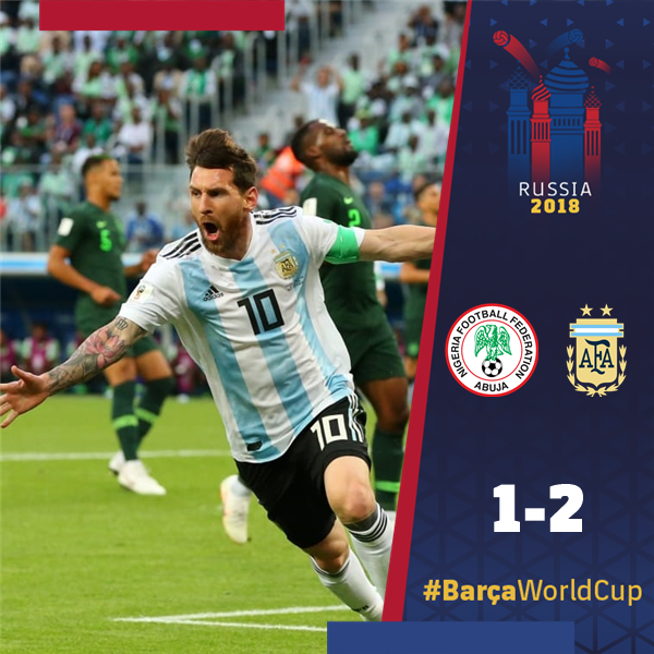 🇦🇷 ¡Y #Messi 👑 también jugará los octavos tras un final de partido de infarto! ¡Felicidades, Leo! 👏👏👏

🔵🔴 #BarçaWorldCup
