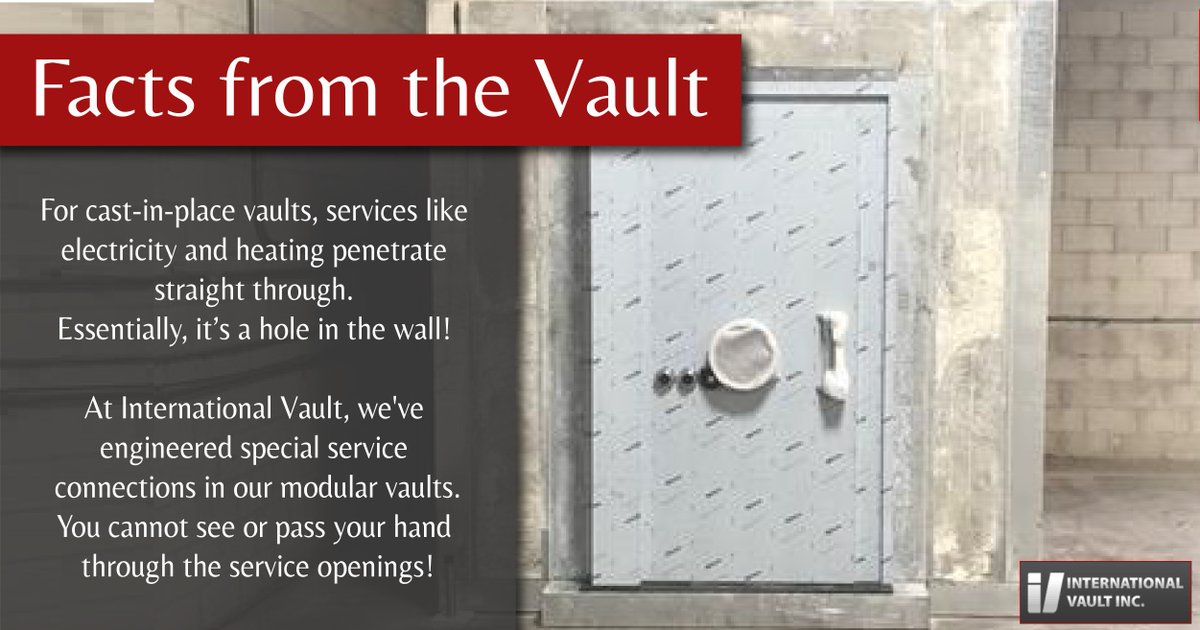 VaultExpert's tweet photo. This is just one more way modular vaults beat cast-in-place! Contact us to learn more about modular vaults! #InternationalVault https://t.co/hHWOwhd5w9 https://t.co/PBcwglgixM