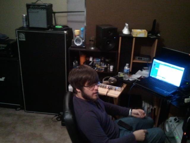 Kyle Segars, back when he helped produce and mix part of “The Three Damn Disasters.” #prosevere