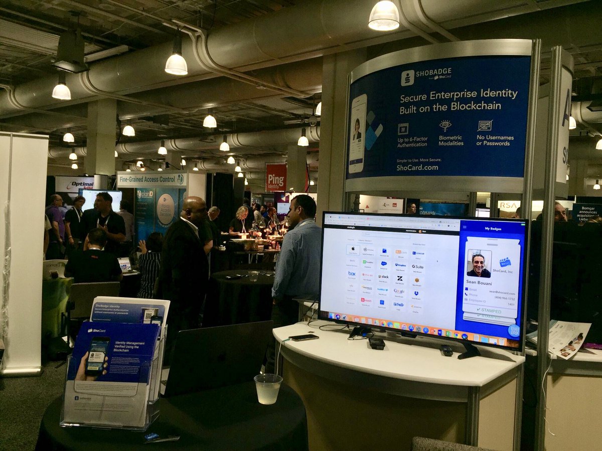 We're having a great time at <a href="/Identiverse/">Identiverse</a> today. Come visit Sean and request a demo of our enterprise solution, ShoBadge. Cheers!