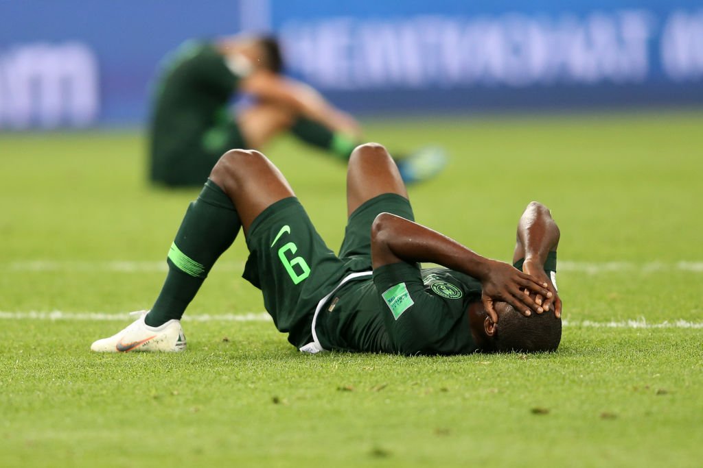 Soccer_Laduma's tweet photo. A disappointing night for the Super Eagles, but they bow out with their heads held high! ���🏽🇳🇬 https://t.co/USknoQpyIh