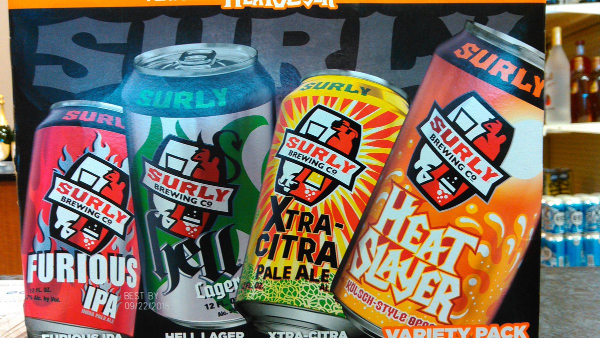 Harbor_Wine's tweet photo. More local flavor to enhance your summer enjoyment. @surlybrewing mixed twelver with Heat Slayer #kolsch and @BentBrewstiller #tropicus hazy #IPA with #passionfuit #guava & #grapefruit https://t.co/zhRUFeAQ65