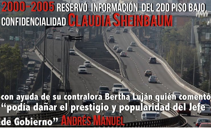 adrianaprdo's tweet photo. @Claudiashein Tiene un plan integral para enfrentar el tránsito que sólo beneficiara a los compadres de @lopezobrador_ como fue el segundo piso del periférico, tal fue su corrupción para dicho proyecto que tuvieron la necesidad de reservar la documentación #ClaudiaMiente #FelizMartes https://t.co/EhGNv0zm3b